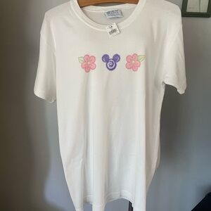 Fresh produce Disney White and Pink Blouse with Mickey Mouse Floral Design